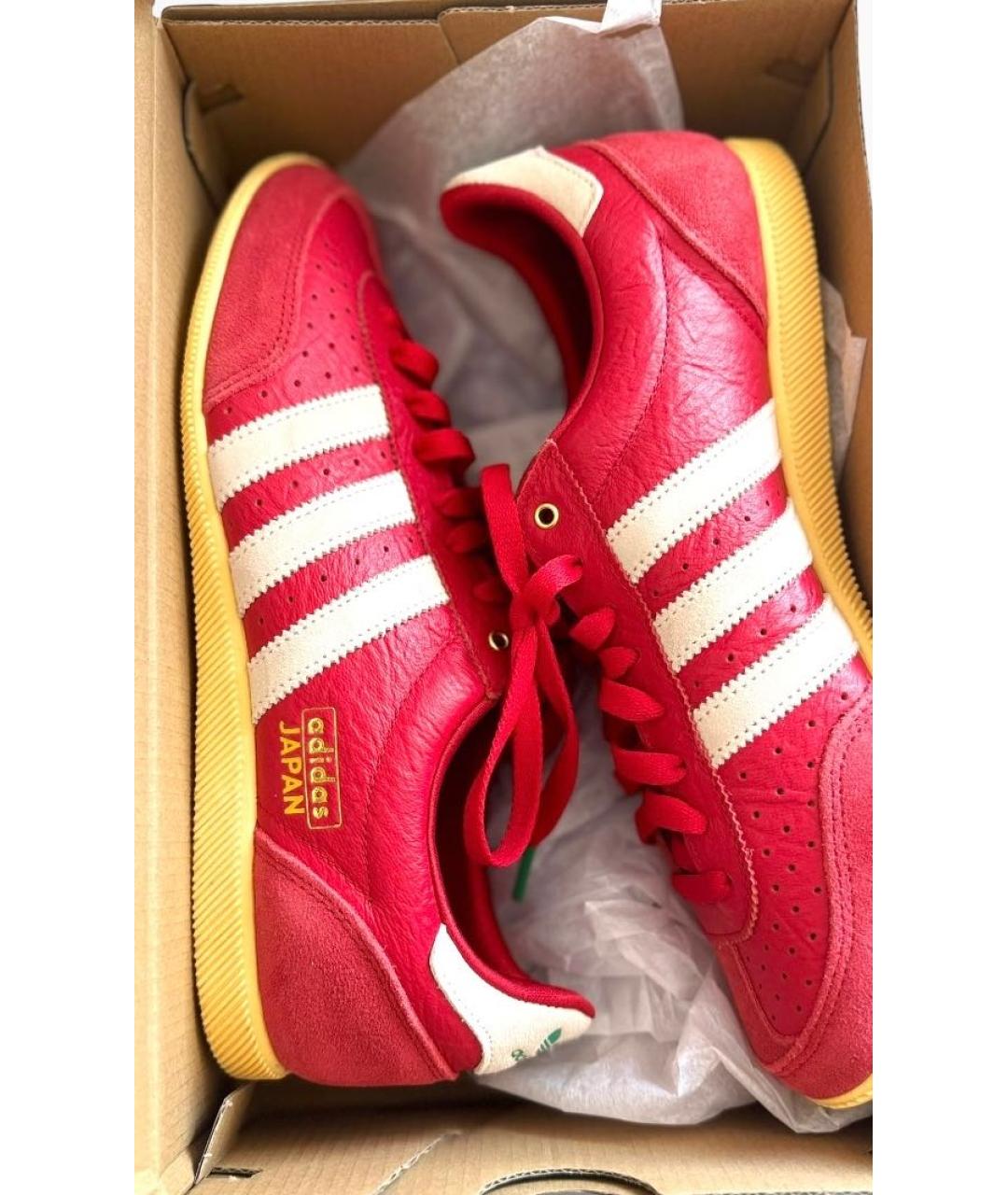 ADIDAS Красные кожаные кеды, фото 3