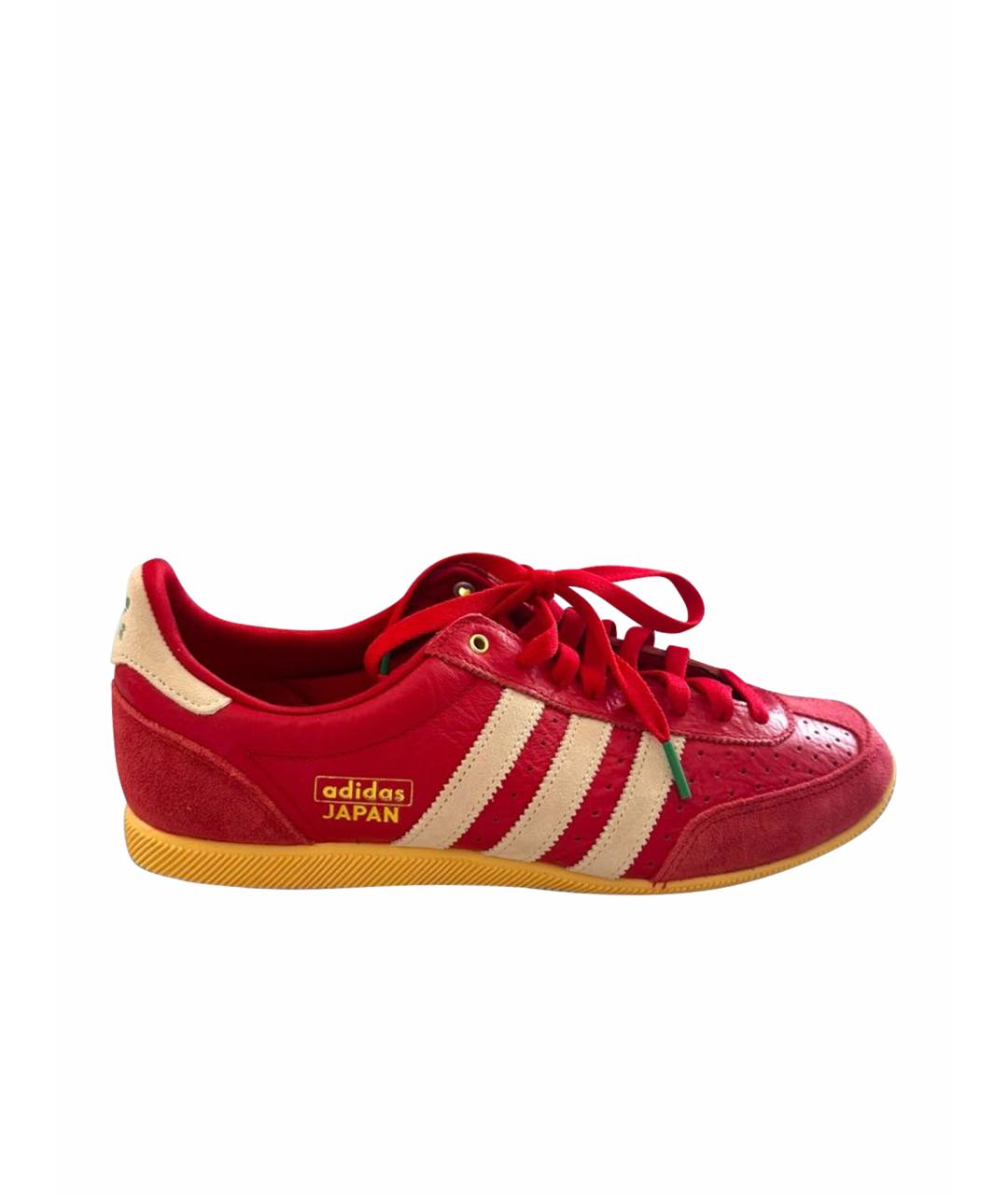 ADIDAS Красные кожаные кеды, фото 1