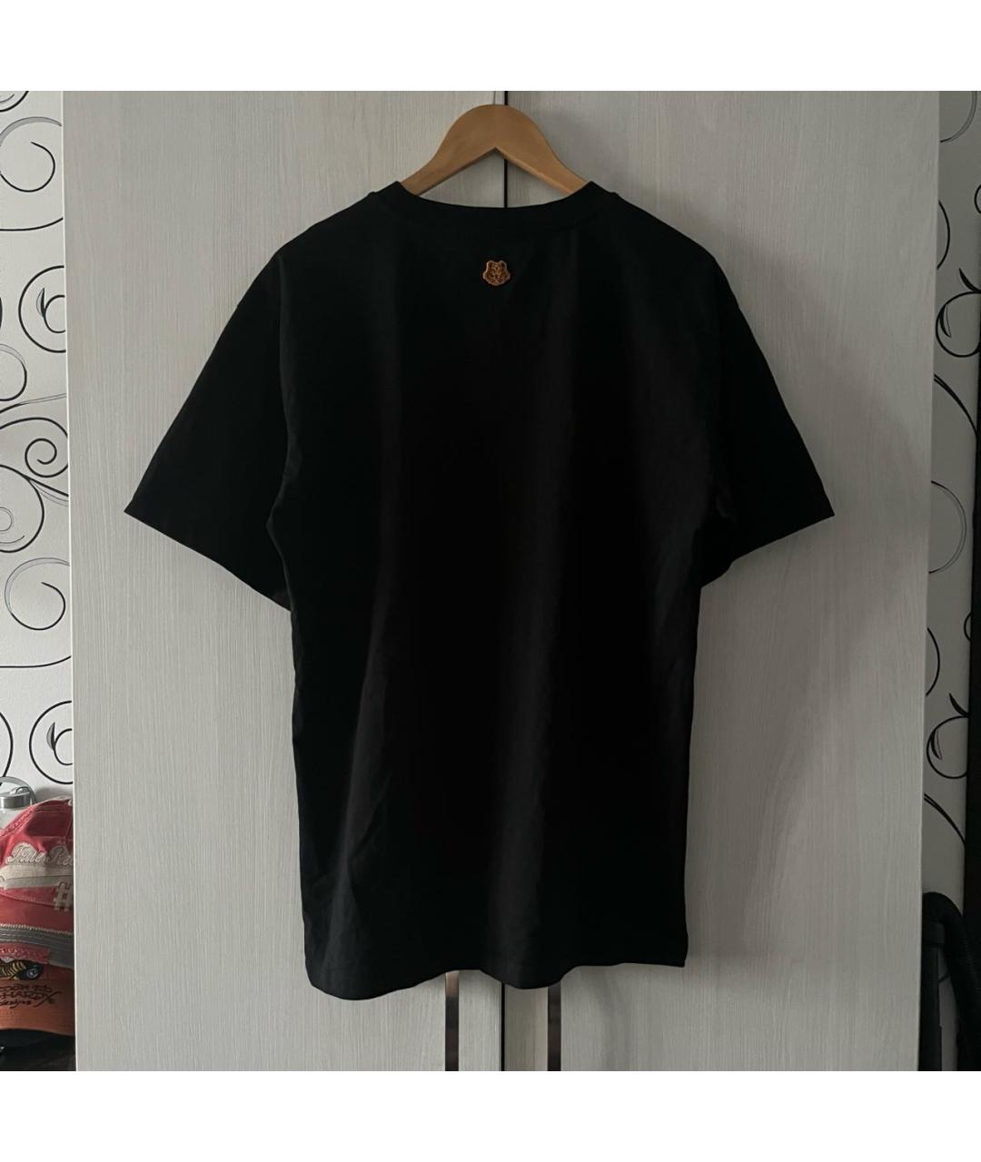 KENZO Черная хлопковая футболка, фото 2