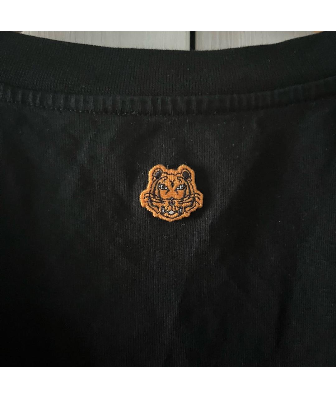 KENZO Черная хлопковая футболка, фото 3