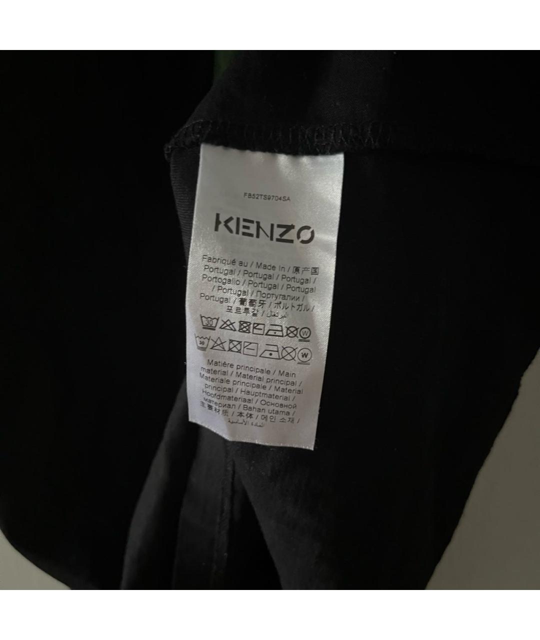 KENZO Черная хлопковая футболка, фото 7