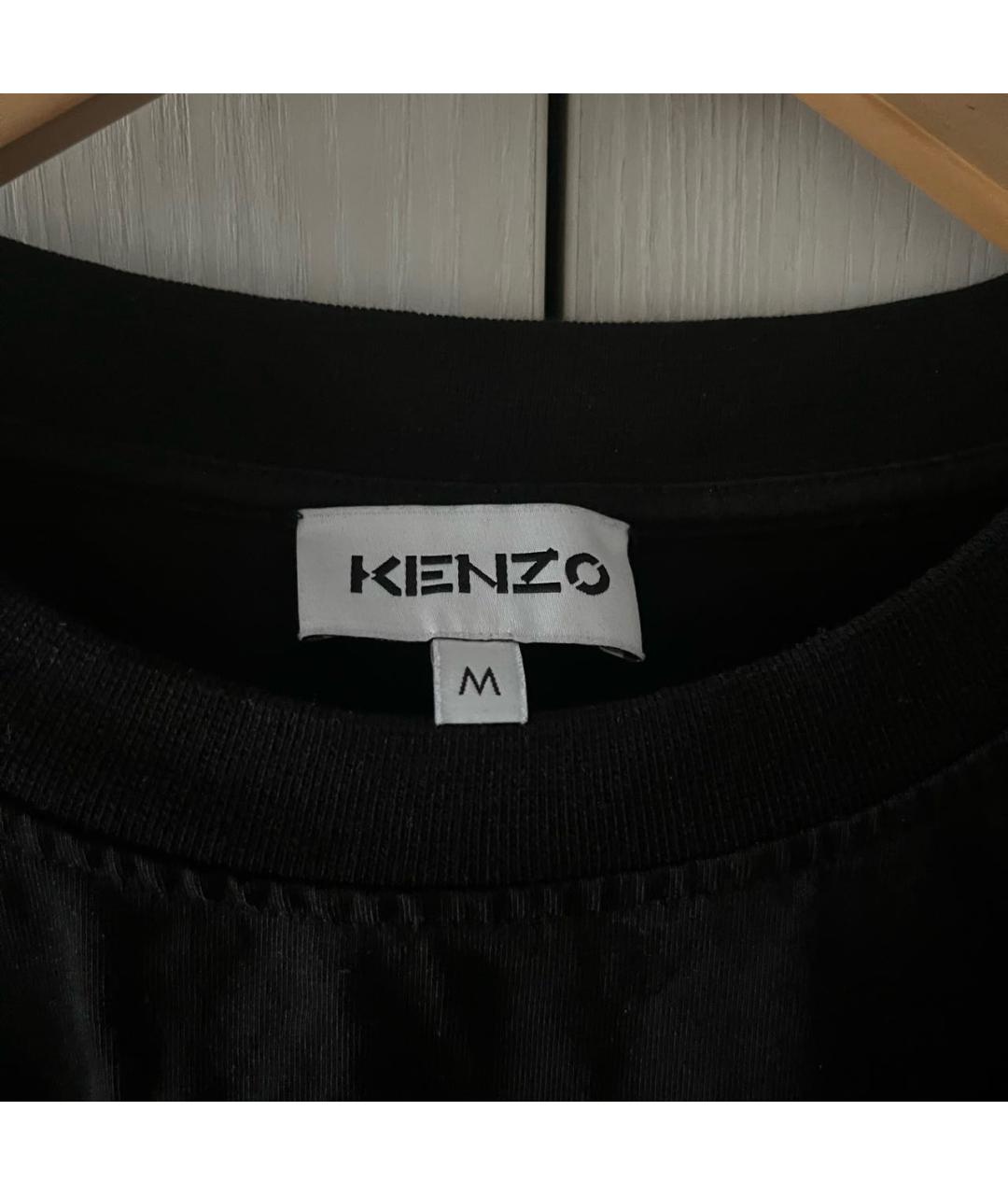 KENZO Черная хлопковая футболка, фото 5