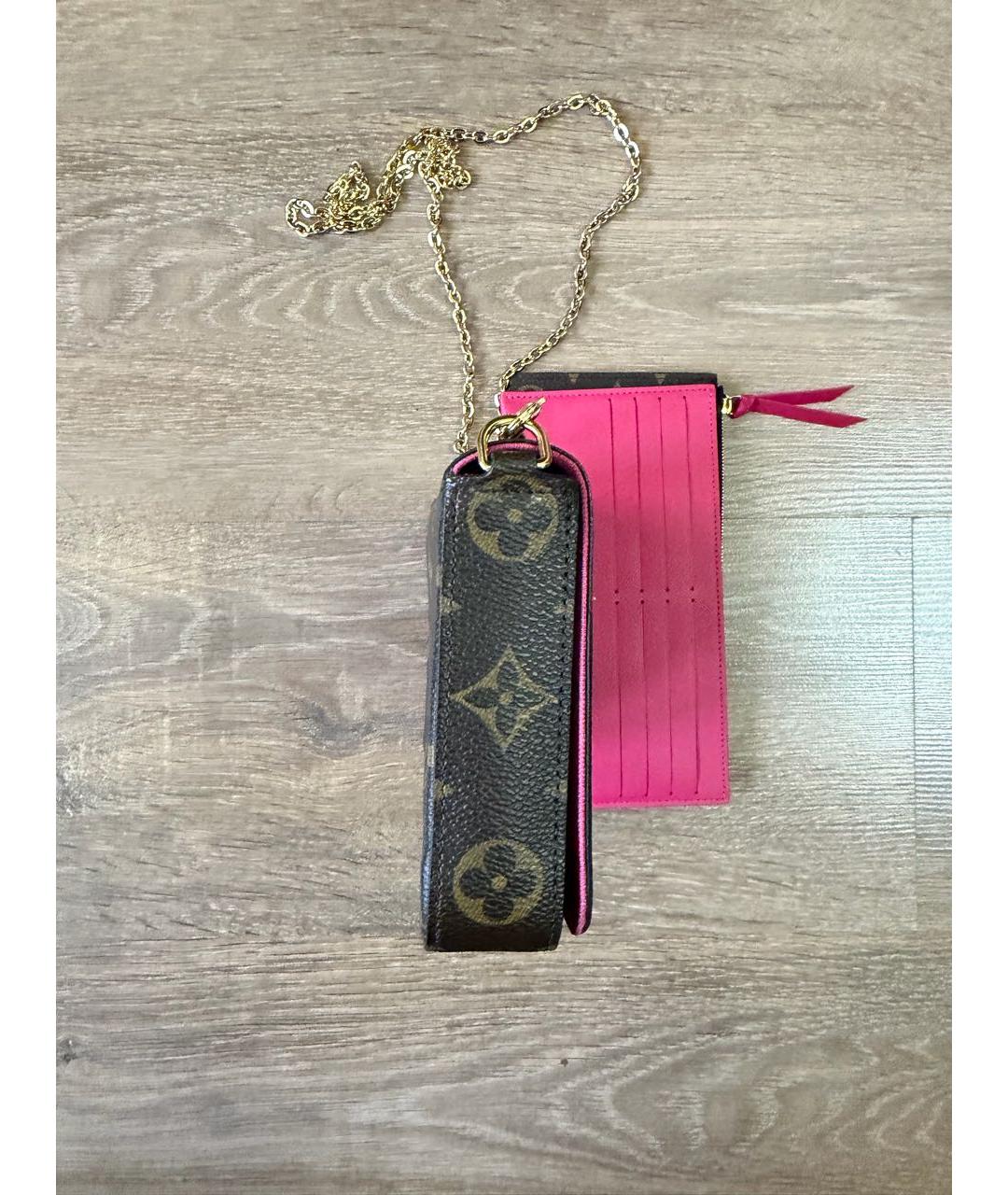 LOUIS VUITTON Коричневая кожаная сумка через плечо, фото 5