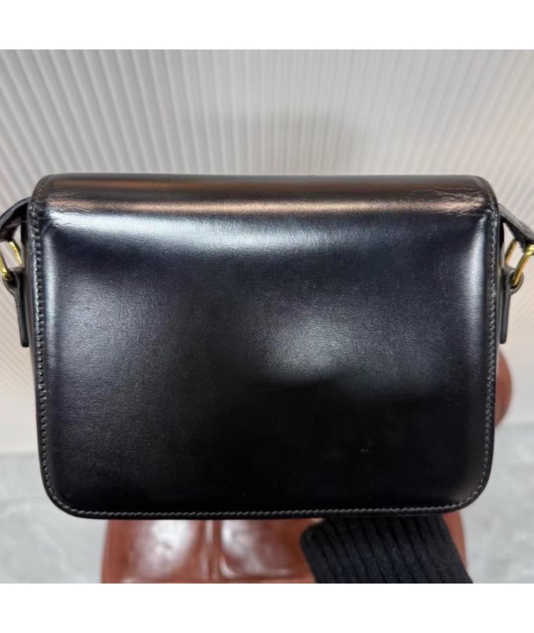 CELINE Черная кожаная сумка через плечо, фото 2