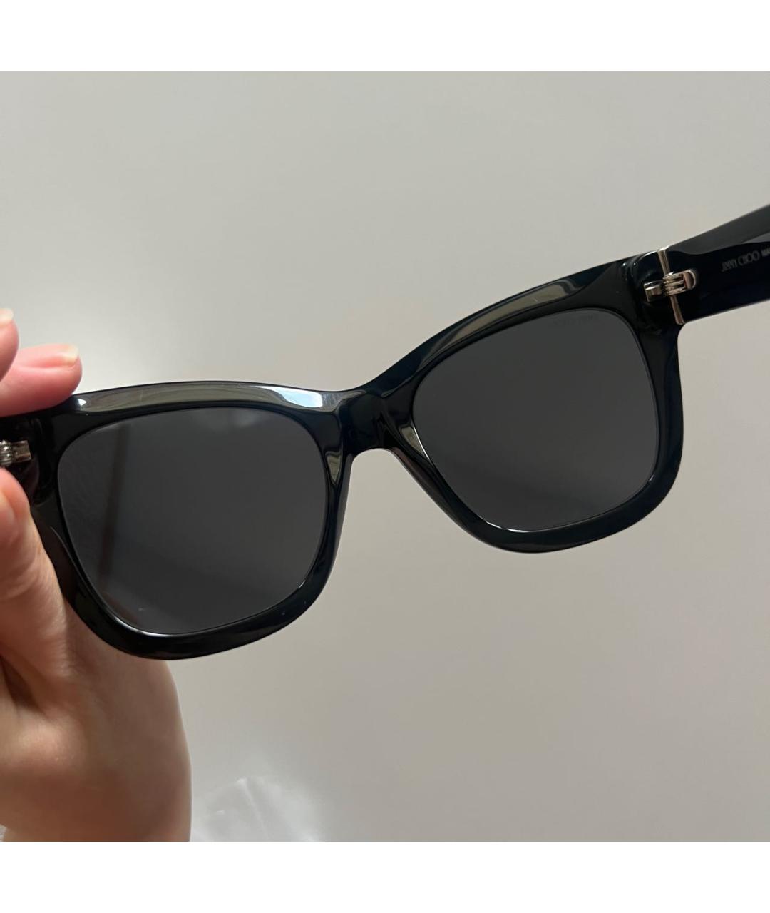 JIMMY CHOO Черные пластиковые солнцезащитные очки, фото 7