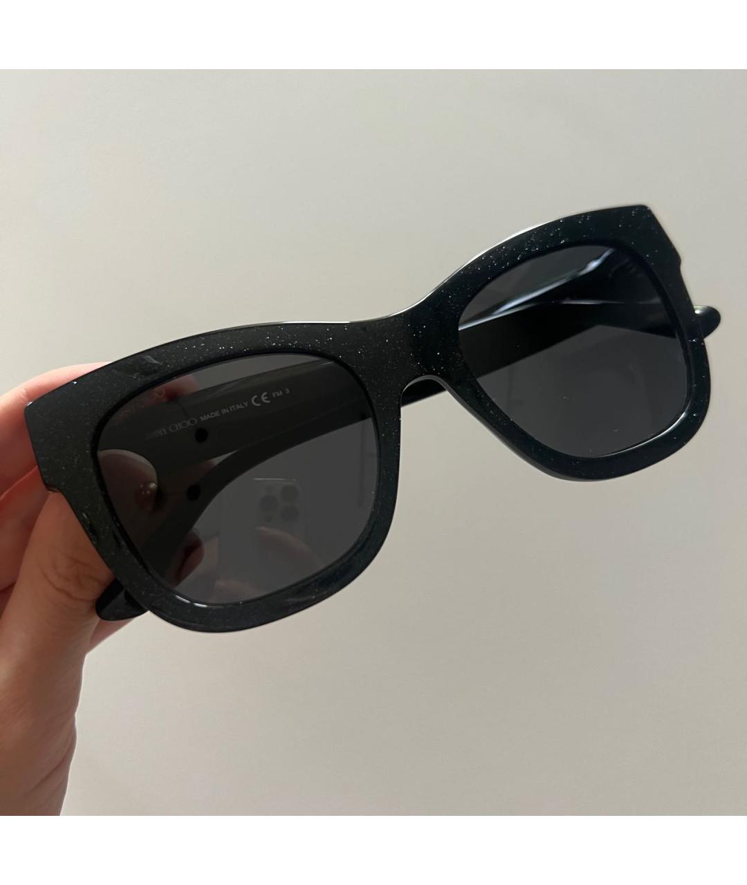 JIMMY CHOO Черные пластиковые солнцезащитные очки, фото 8