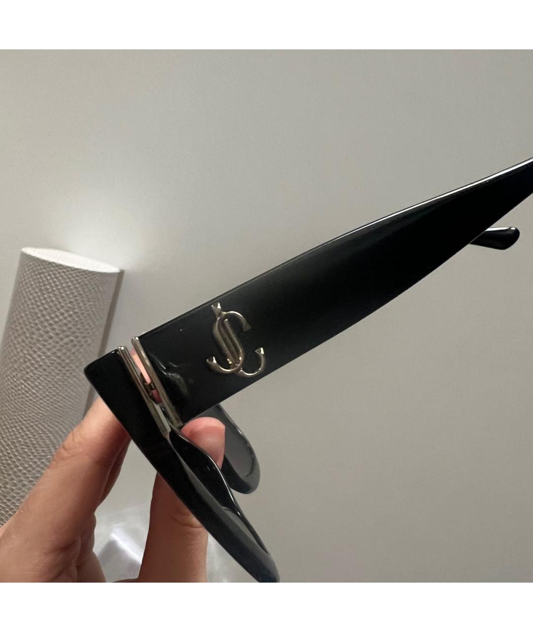 JIMMY CHOO Черные пластиковые солнцезащитные очки, фото 2