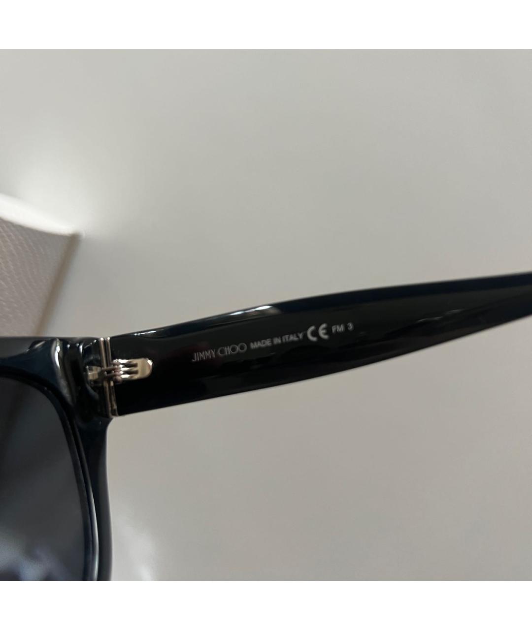 JIMMY CHOO Черные пластиковые солнцезащитные очки, фото 3