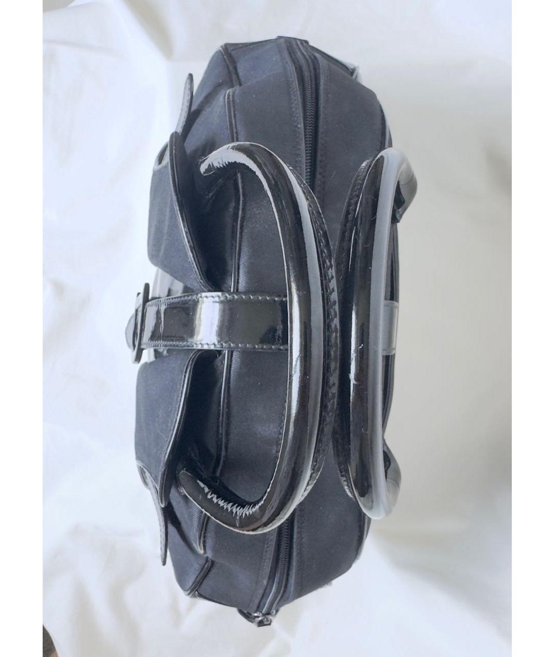 CHRISTIAN DIOR Черная деним сумка с короткими ручками, фото 4