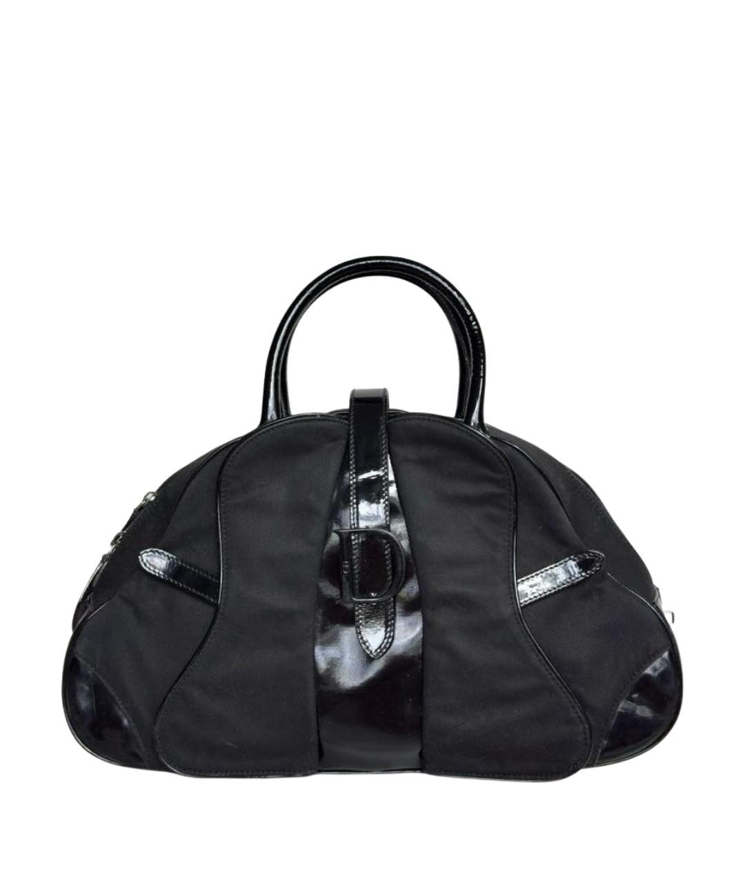 CHRISTIAN DIOR Черная деним сумка с короткими ручками, фото 1