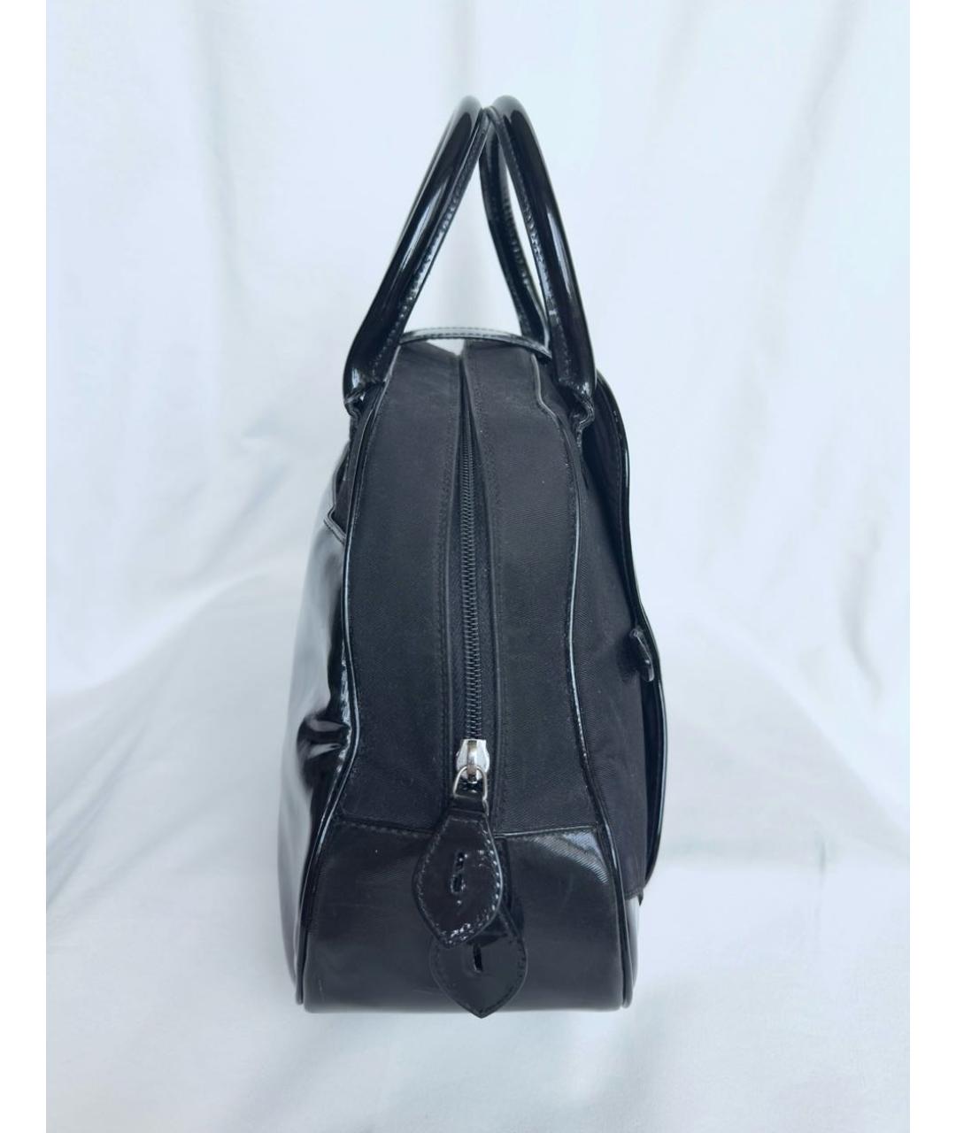 CHRISTIAN DIOR Черная деним сумка с короткими ручками, фото 6