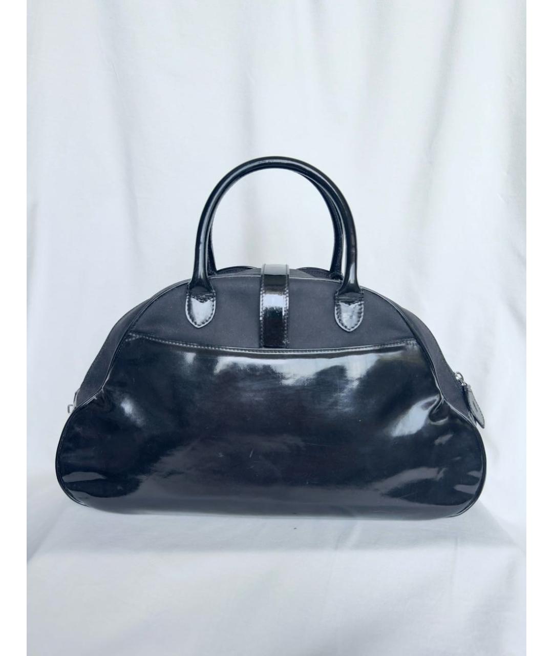 CHRISTIAN DIOR Черная деним сумка с короткими ручками, фото 3