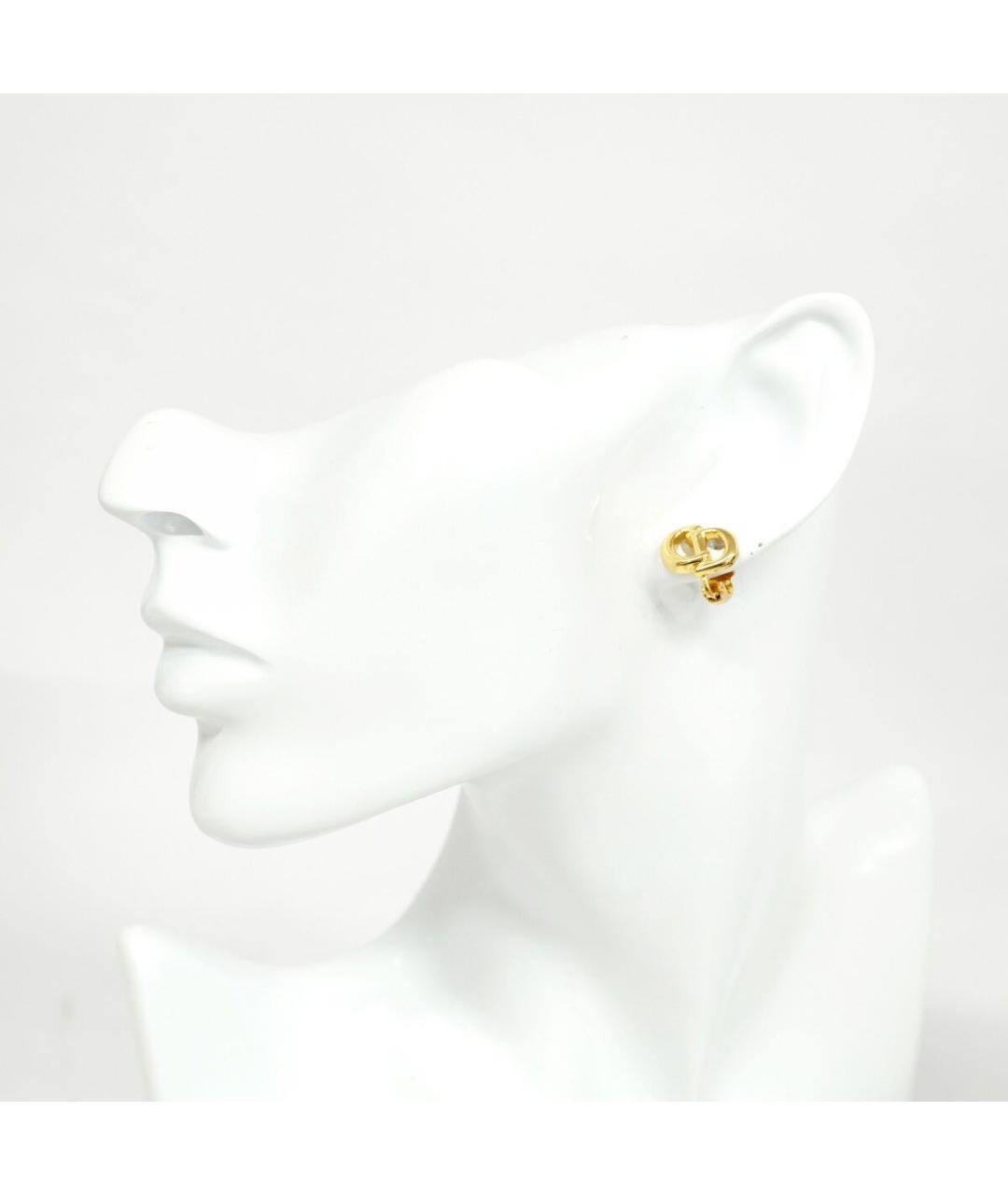 CHRISTIAN DIOR Золотые клипсы, фото 2