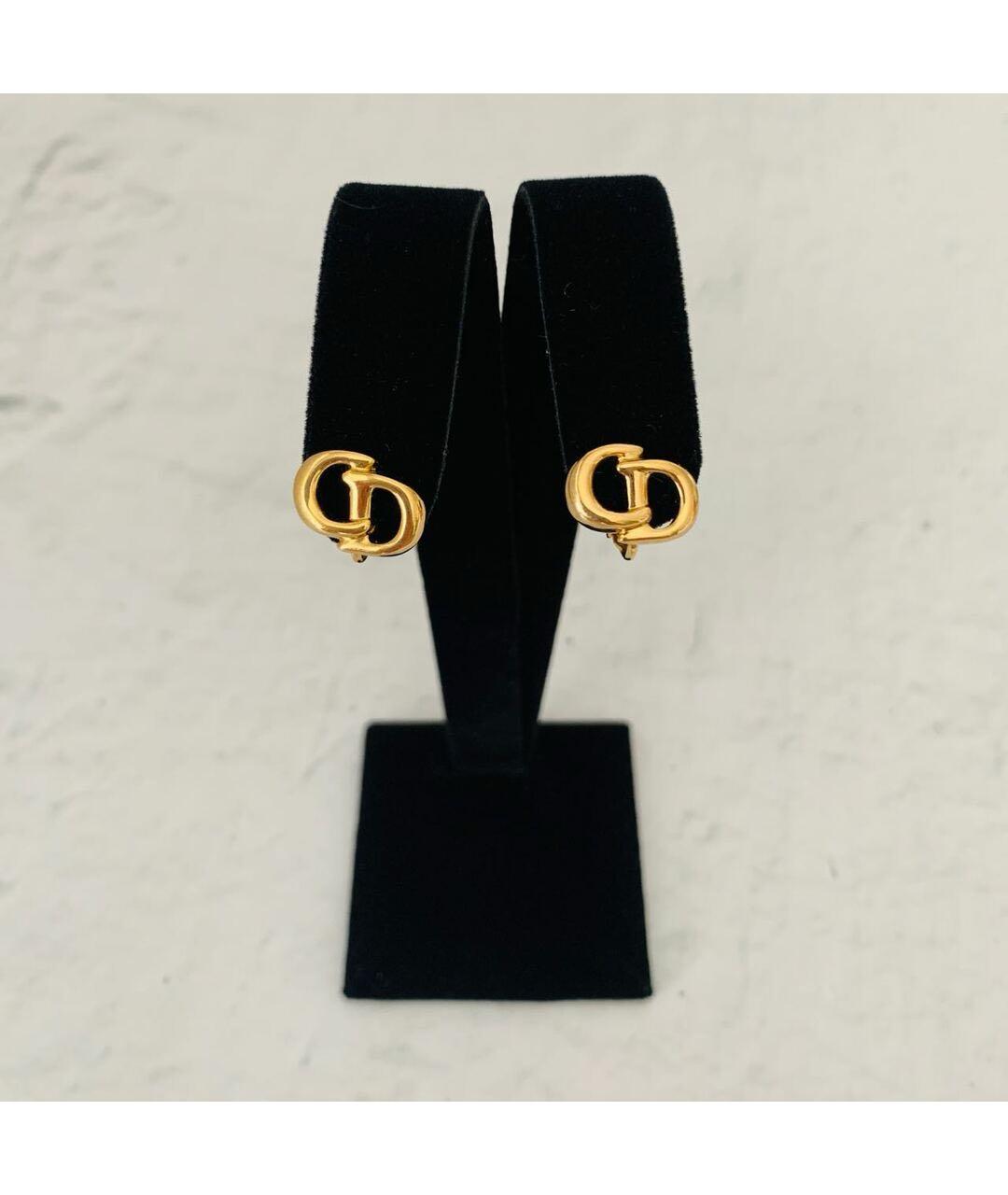 CHRISTIAN DIOR Золотые клипсы, фото 4