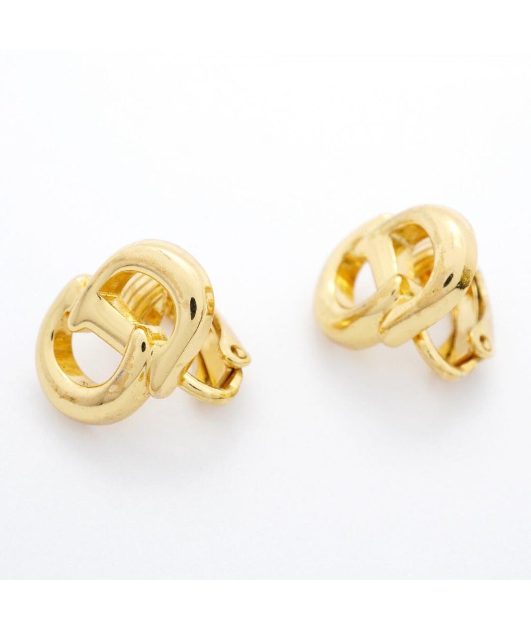 CHRISTIAN DIOR Золотые клипсы, фото 3