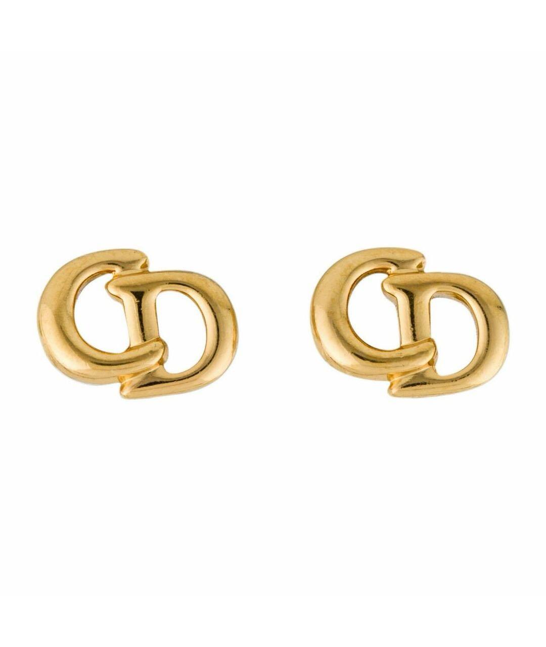 CHRISTIAN DIOR Золотые клипсы, фото 1