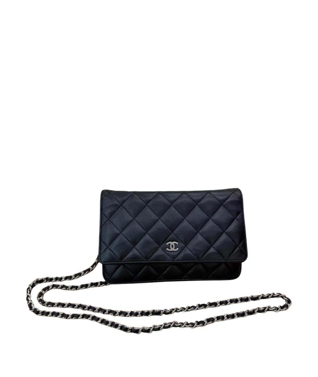 CHANEL Черная кожаная сумка через плечо, фото 1