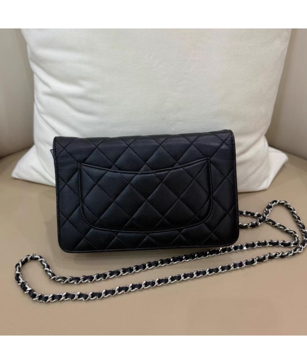 CHANEL Черная кожаная сумка через плечо, фото 2