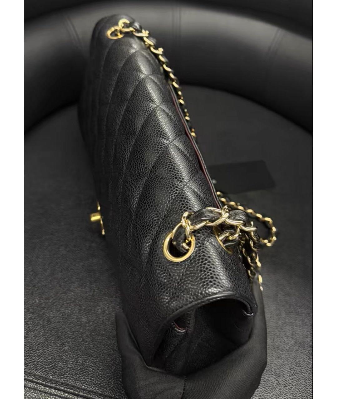 CHANEL Черная кожаная сумка через плечо, фото 3