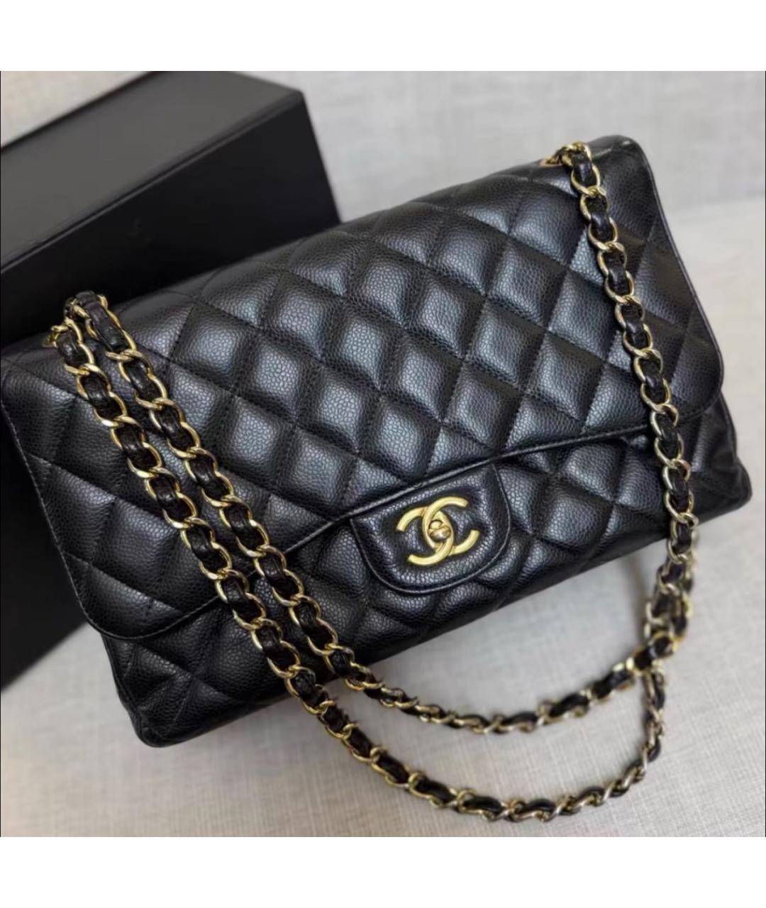 CHANEL Черная кожаная сумка через плечо, фото 4