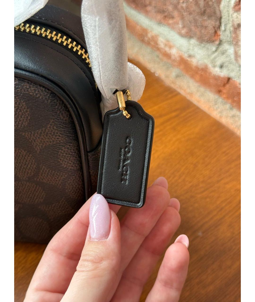 COACH Коричневая сумка через плечо, фото 5