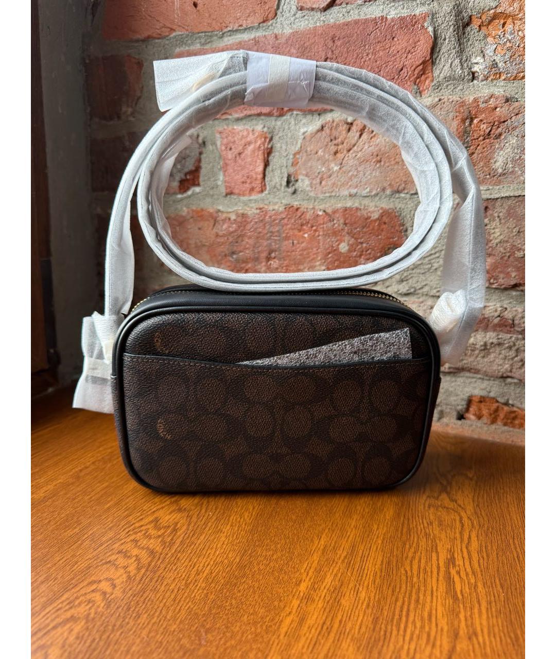 COACH Коричневая сумка через плечо, фото 3