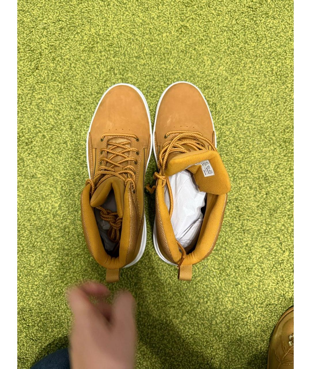 TIMBERLAND Желтые нубуковые высокие ботинки, фото 2