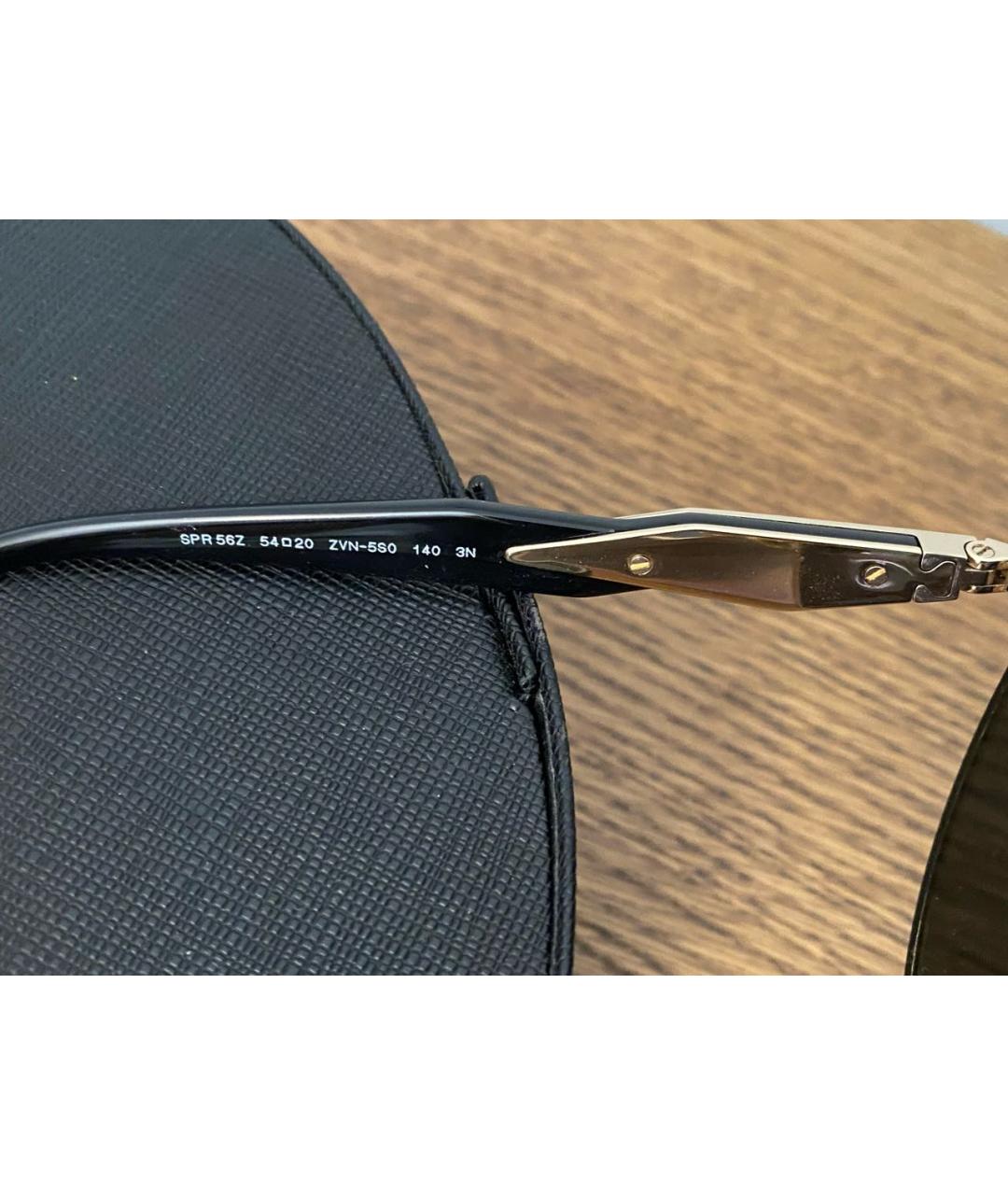PRADA Черные металлические солнцезащитные очки, фото 4