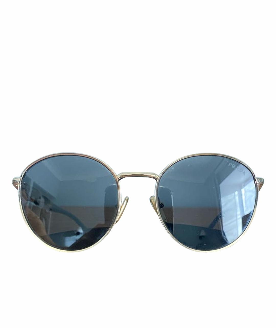 PRADA Черные металлические солнцезащитные очки, фото 1