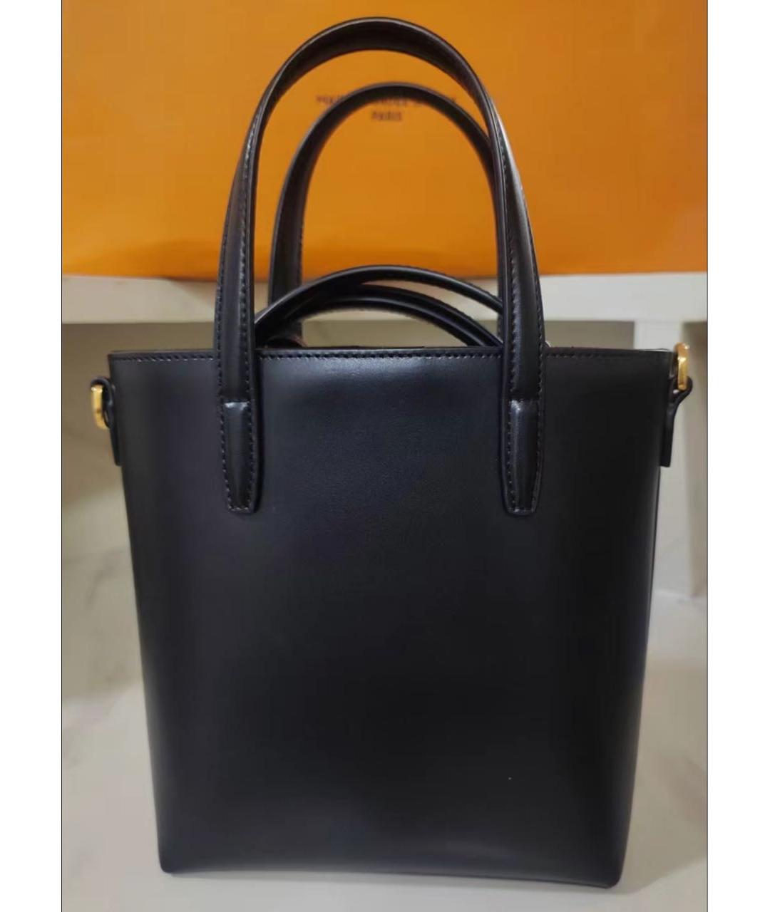 SAINT LAURENT Черная кожаная сумка через плечо, фото 2