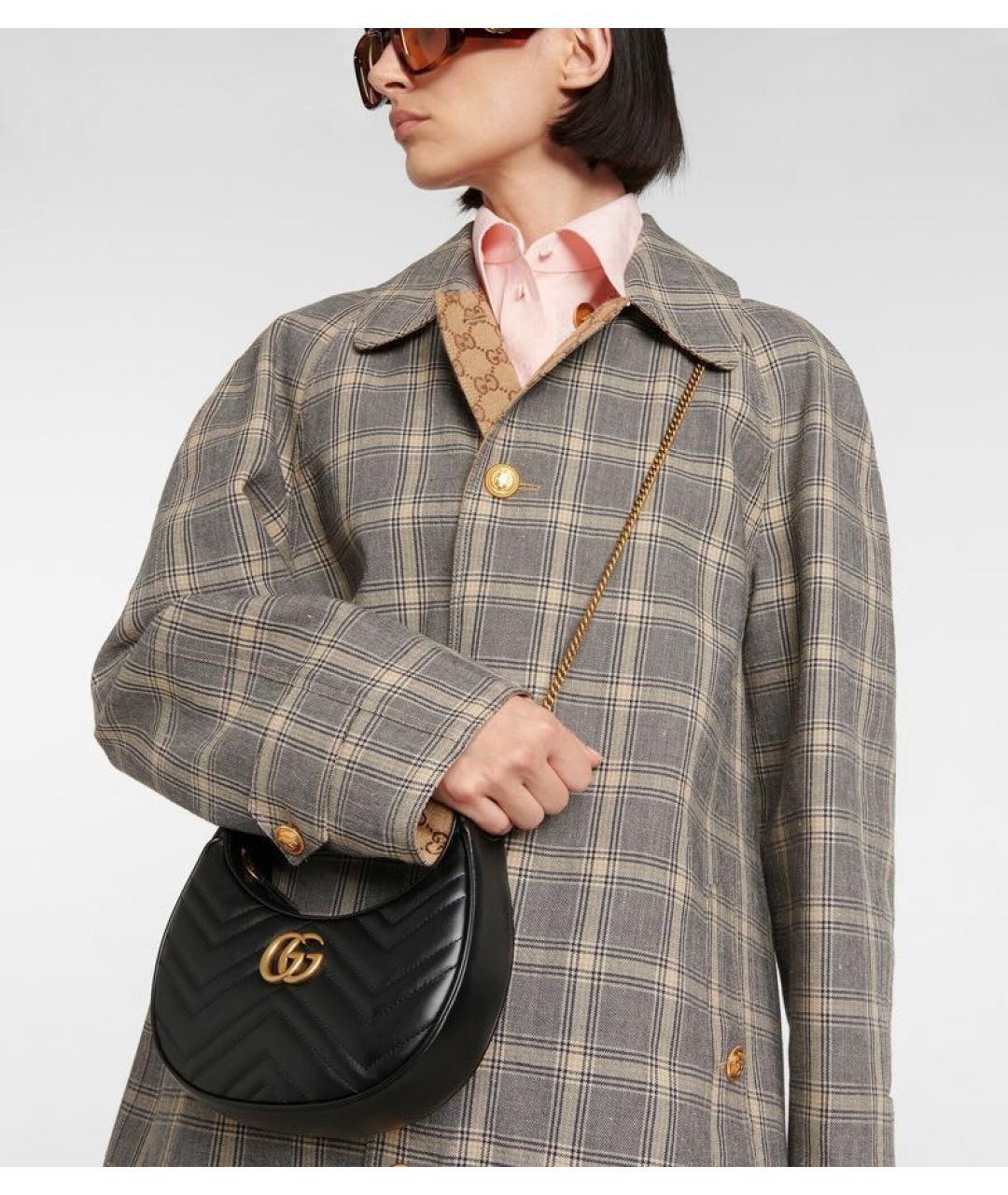 GUCCI Черная кожаная сумка с короткими ручками, фото 7