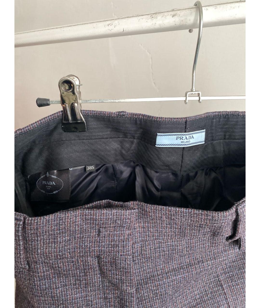 PRADA Коричневые шерстяные бриджи, фото 3