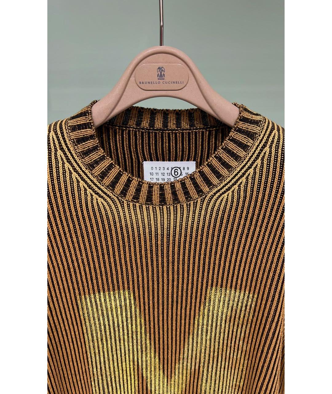 MM6 MAISON MARGIELA Коричневый хлопковый джемпер / свитер, фото 3