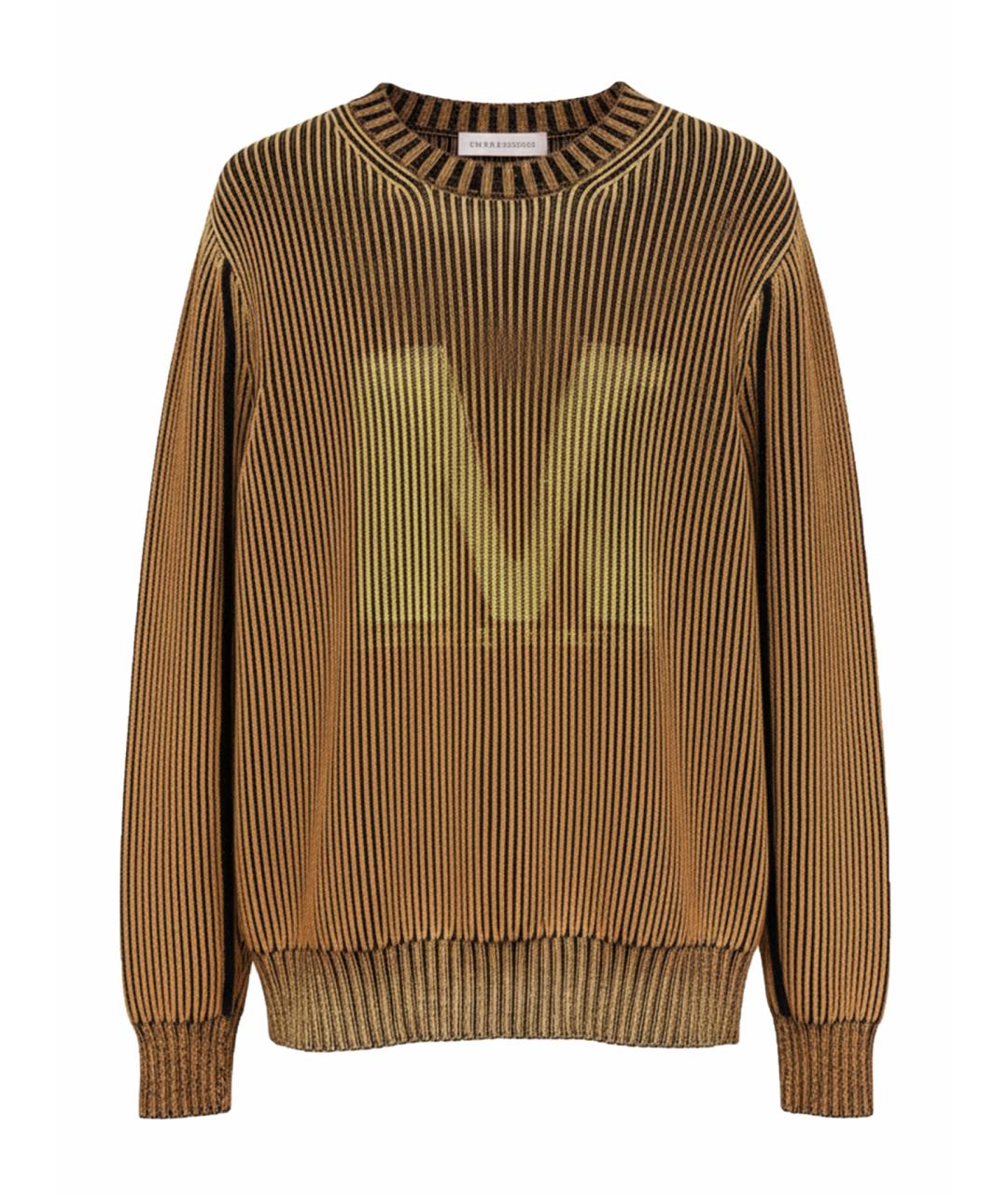 MM6 MAISON MARGIELA Коричневый хлопковый джемпер / свитер, фото 1