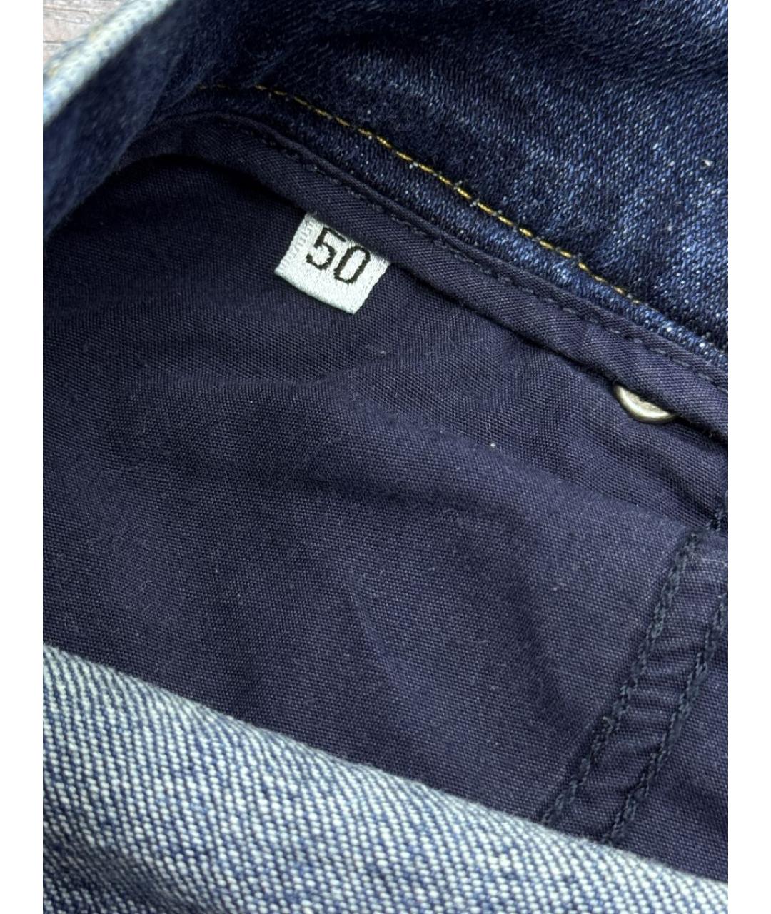 DOLCE&GABBANA Голубые хлопко-эластановые прямые джинсы, фото 6