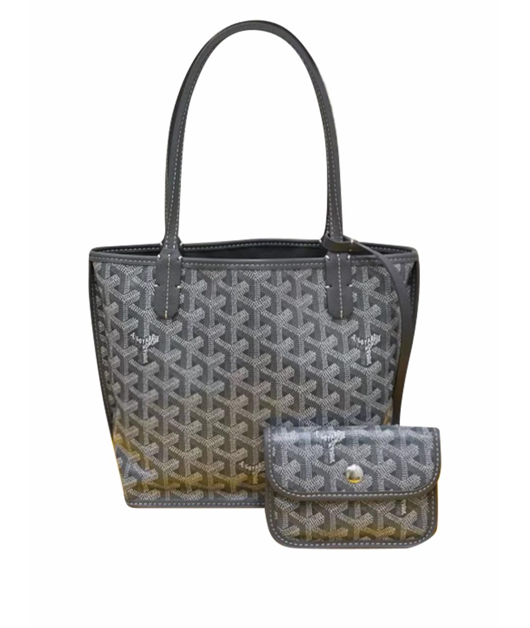 GOYARD Серая кожаная сумка через плечо, фото 1