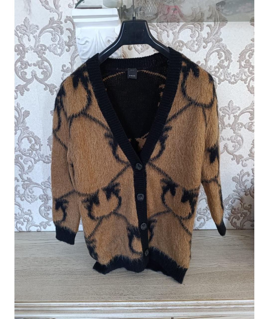 PINKO Коричневый шерстяной кардиган, фото 5