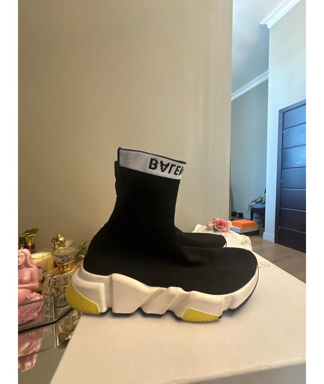 BALENCIAGA Черные текстильные кроссовки, фото 5