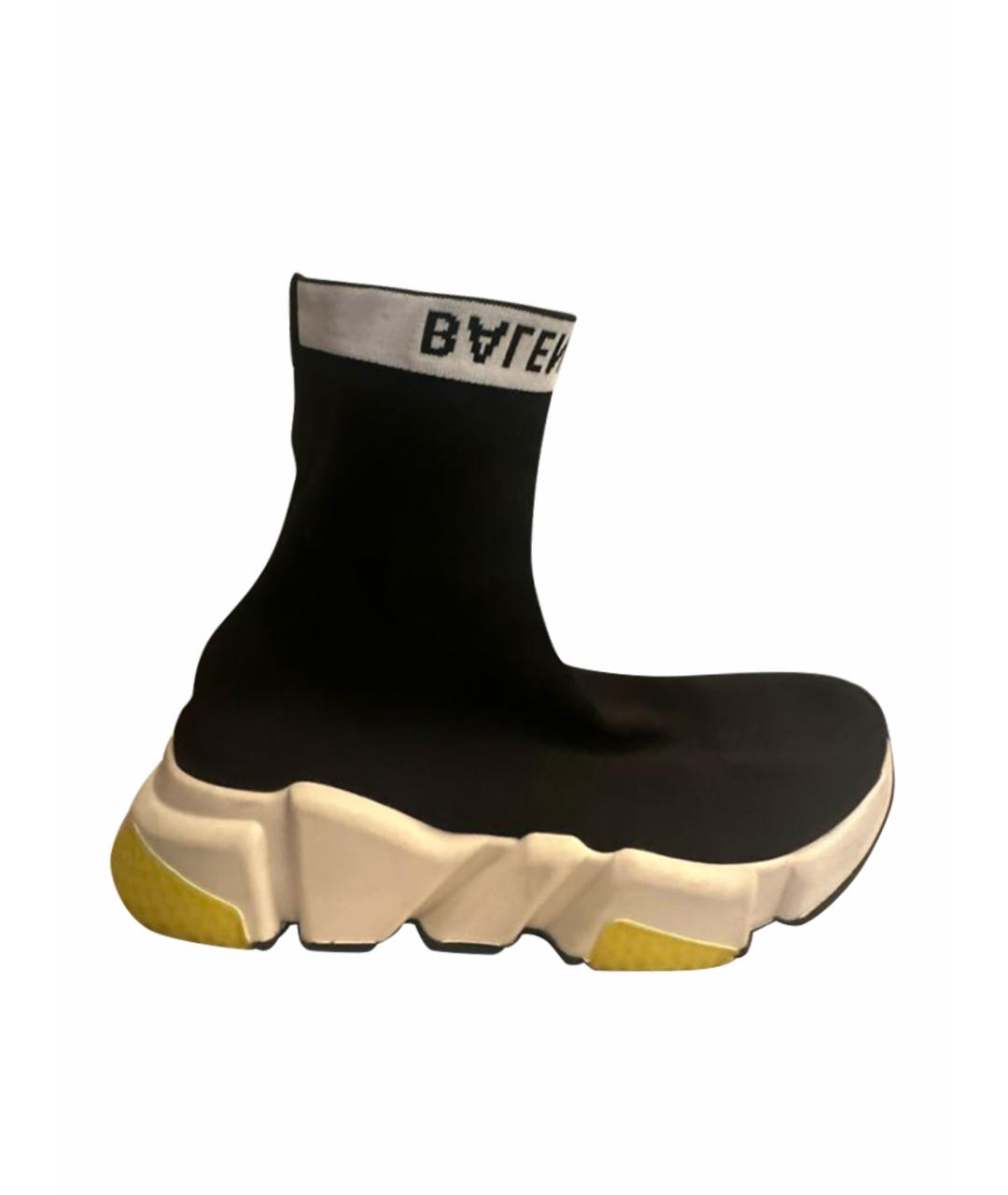 BALENCIAGA Черные текстильные кроссовки, фото 1