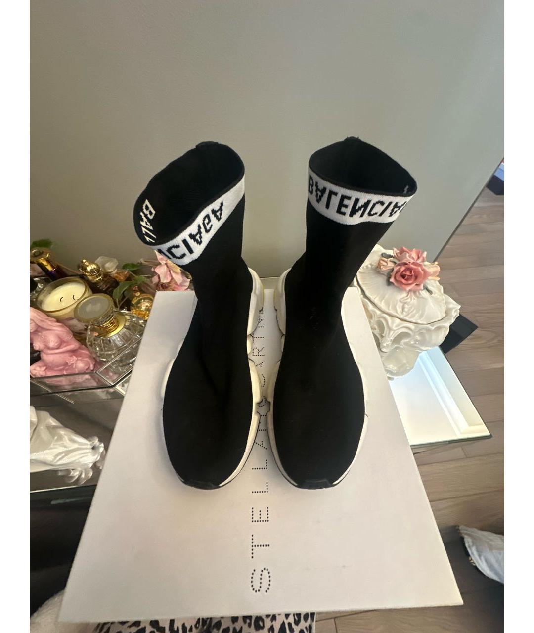 BALENCIAGA Черные текстильные кроссовки, фото 3