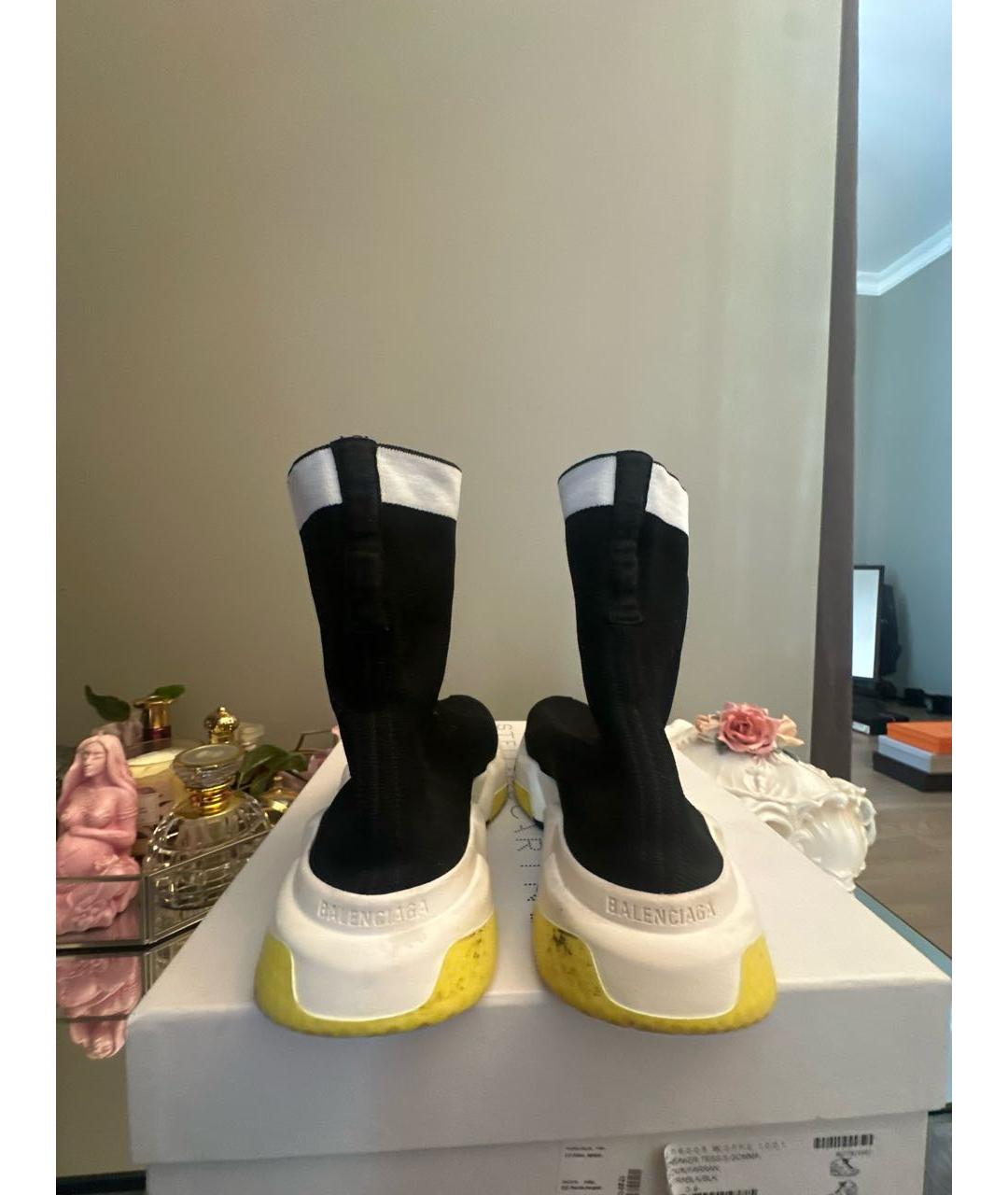 BALENCIAGA Черные текстильные кроссовки, фото 4