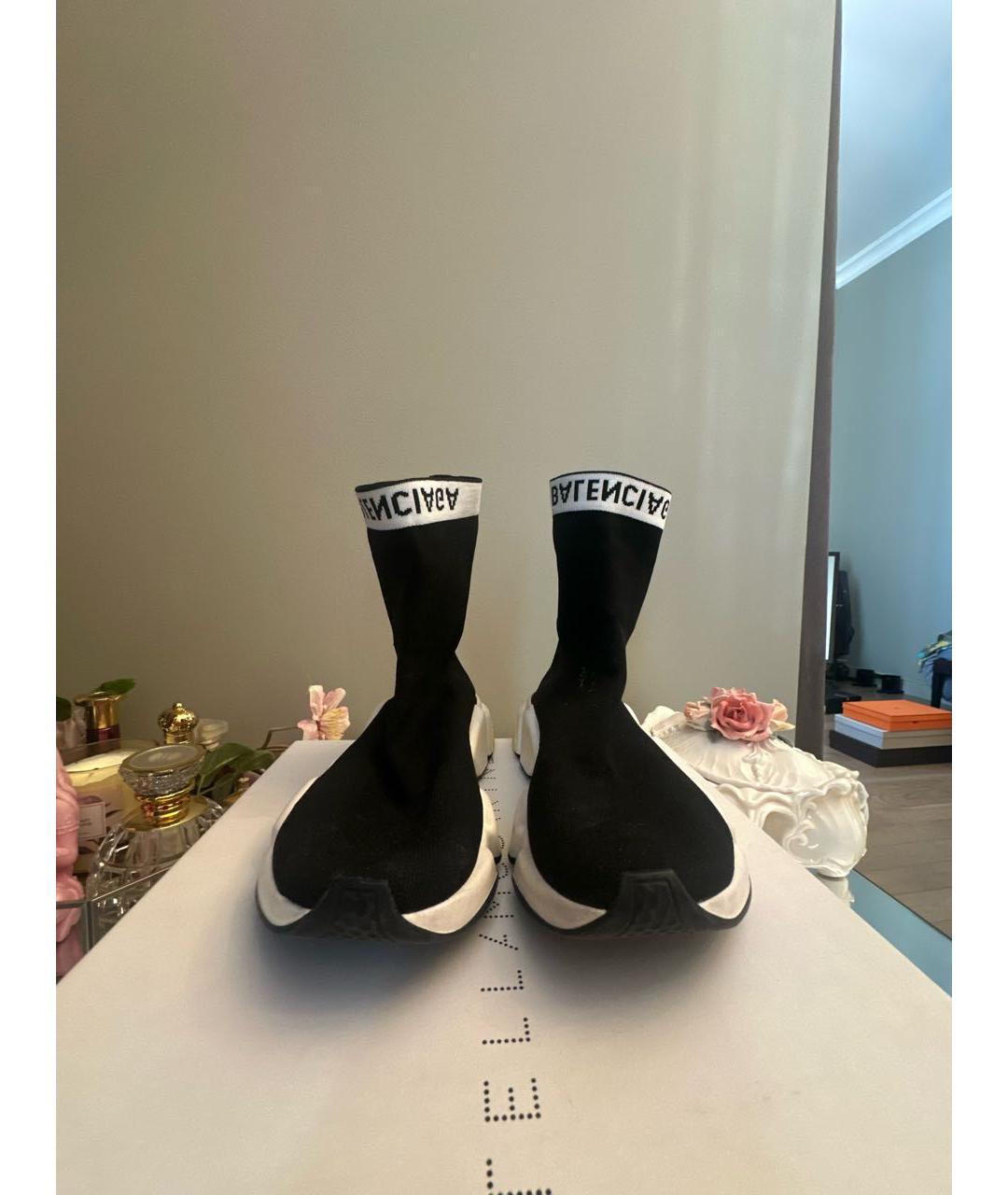 BALENCIAGA Черные текстильные кроссовки, фото 2