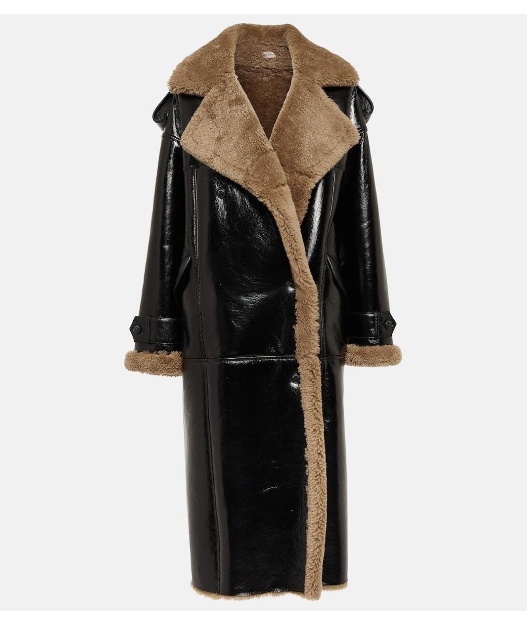 THE MANNEI Черная кожаная дубленка, фото 7