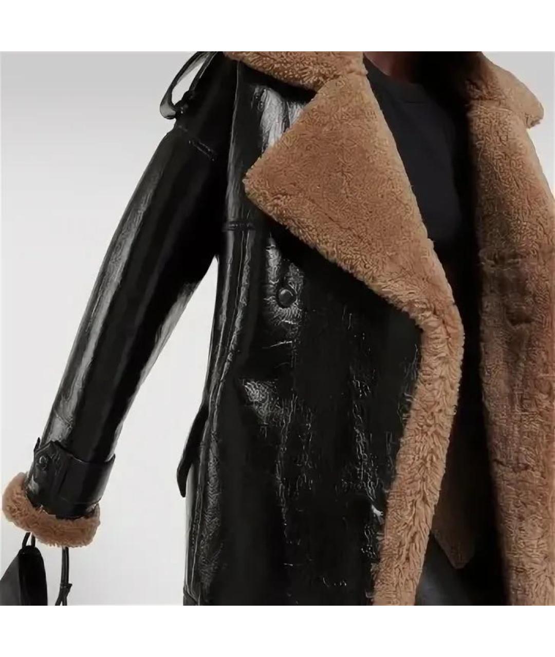 THE MANNEI Черная кожаная дубленка, фото 3