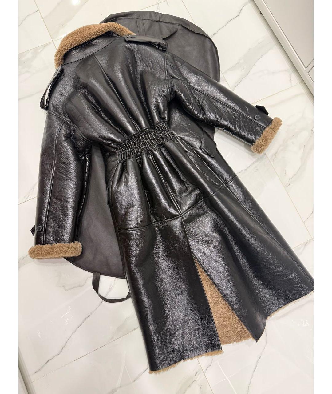 THE MANNEI Черная кожаная дубленка, фото 7