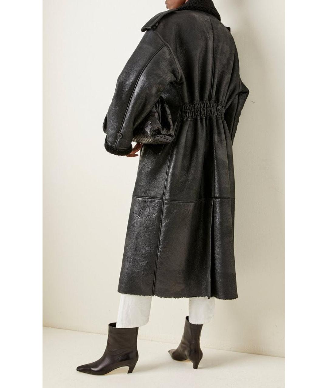THE MANNEI Черная кожаная дубленка, фото 6