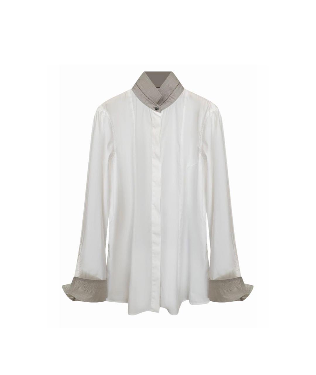 BRUNELLO CUCINELLI Белая хлопковая рубашка, фото 7