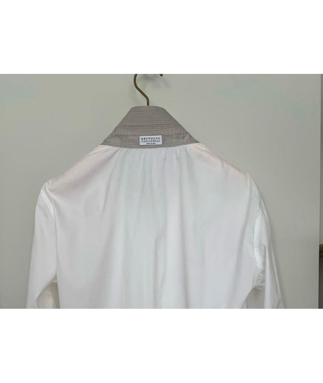 BRUNELLO CUCINELLI Белая хлопковая рубашка, фото 3