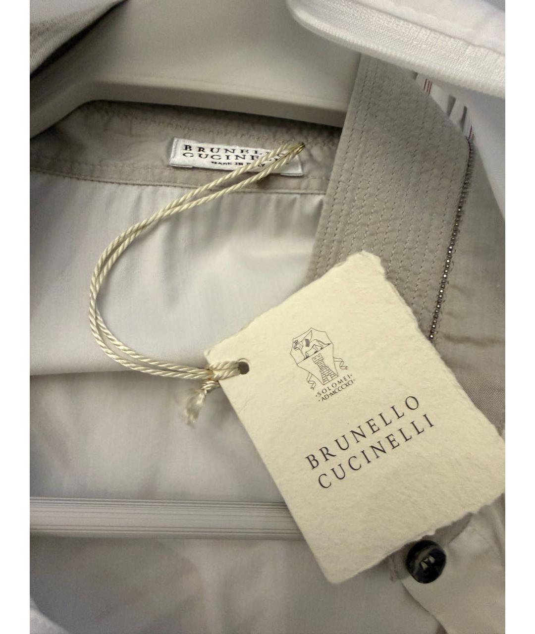 BRUNELLO CUCINELLI Белая хлопковая рубашка, фото 6