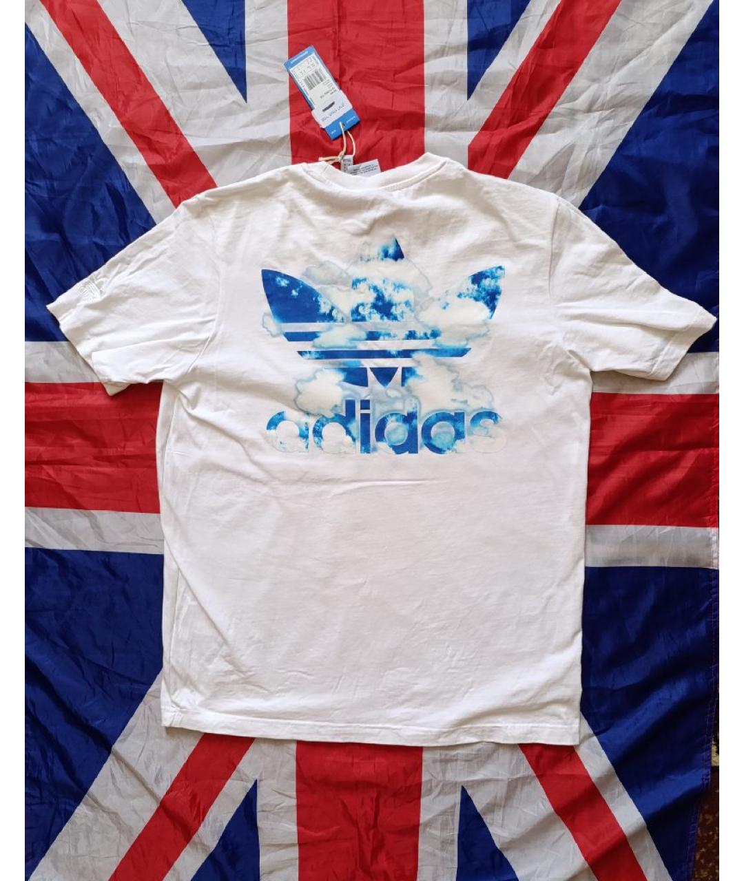 ADIDAS Белая хлопковая футболка, фото 2